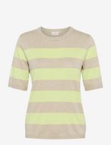 Kaffe - Kalizza Striped Knit - Megztinis - Žalia