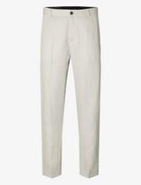Selected - Slhregular-Will Linen Trs Noos - Klasikinės kelnės - Kreminė spalva