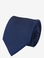 Portia 1924 - Solid Silk Tie - Kaklaraištis - Tamsiai mėlyna