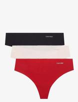 Calvin Klein - Thong 3Pk - Stringai - Juoda