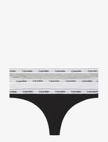 Calvin Klein - Thong 3Pk - Stringai - Marga / raštuota