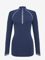 Original Penguin Golf - Solid 1/4 Zip Sun Protection Top - Megztinis - Mėlyna