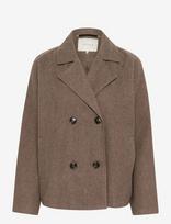 Kaffe - Kafanny Short Jacket - Vilnonė striukė - Ruda