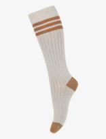 Mp Denmark - Merle Glitter Knee Socks - Kojinės - Smėlio