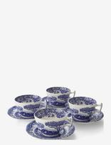 Spode - Blue Italian Breakfast Cup & Saucer 4-Pack - Arbatos puodelis - Mėlyna