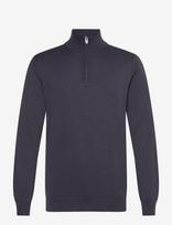 Lindbergh - Half Zip With High Neck - Megztinis su užtrauktuku - Pilka