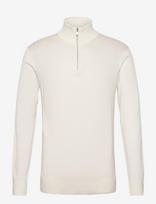 Lindbergh - Half Zip With High Neck - Megztinis su užtrauktuku - Balta