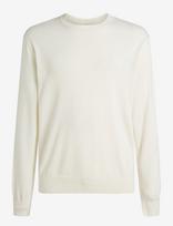 Calvin Klein - Ls Supima Cotton Crew 14Gg - Apvalios apykaklės megztinis - Balta