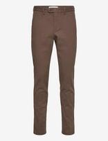 Gant - Slim Cotton Herringbone Pants - Laisvalaiko marškiniai - Ruda