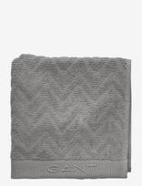 Gant - Jacquard Herringbone Towel 30X50 - Rankšluostis - Pilka