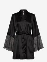 Hunkemöller - Satin Kimono - Kimono - Juoda