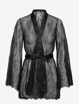 Hunkemöller - Kimono Allover Lace - Kimono - Juoda