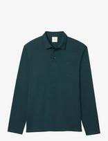 Calvin Klein - Ls Supima Cotton Solid Polo - Marškinėliai ilgomis rankovėmis - Žalia
