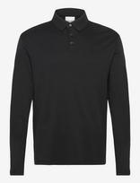 Calvin Klein - Ls Supima Cotton Solid Polo - Marškinėliai ilgomis rankovėmis - Juoda