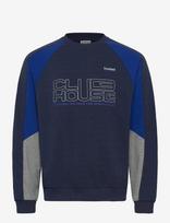Hummel - Hmloversized Iconic Crew Ch - Sportinis megztinis - Tamsiai mėlyna