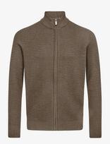 Bruun & Stengade - Bs Waldis Regular Fit Knitwear - Megztinis su užtrauktuku - Ruda