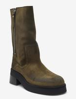 MIISTA - Gunda Khaki Suede Ankle Boots - Aulinukai - Ruda