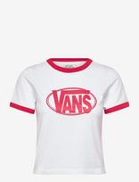 VANS - W Center Chest Ringer Tee - Sportiniai marškinėliai - Balta