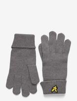 Lyle & Scott - Cotton Merino Gloves - Pirštinės - Pilka
