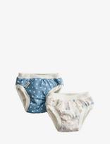 Imse Vimse - Training Pants Xl 11-14 Kg, Blue Dots/White Teddy 2-P - Apatinės kelnaitės - Mėlyna