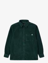 Edwin - Ander Shirt Ls - Velvetiniai marškiniai - Žalia