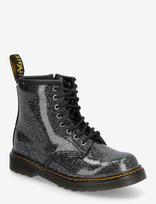 Dr. Martens - 1460 T Black+Silver Nebula Glitter - Aulinukai - Juoda