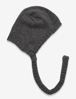 Monki - Tied Knit Bonnet - Balaklava - Pilka