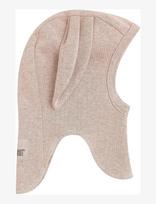Huttelihut - Balaclava Ears Cotton Rib - Balaklava - Smėlio