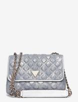 GUESS - Giully Ii 2 Comp Cnvrtble Flap - Rankinė - Mėlyna