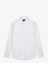 Mads Nørgaard - Cotton Soft Marcel Shirt - Dryžuoti marškiniai - Balta