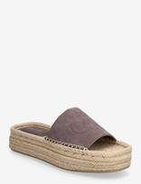 Calvin Klein - Flatf Espa Mule Nub Mg - Espadrilės plokščiu padu - Ruda