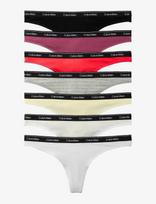 Calvin Klein - Thong 7 Pk - Stringai - Juoda