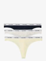 Calvin Klein - Thong 3Pk - Stringai - Marga / raštuota
