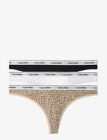 Calvin Klein - Thong 3Pk - Stringai - Juoda