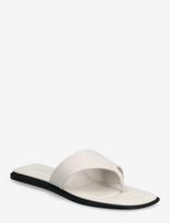 Calvin Klein - Flat Sandal Thong Lth - Plokščiapadžiai sandalai - Balta
