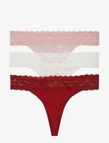 Tommy Hilfiger - 3 Pack Tanga Thong - Stringai - Marga / raštuota