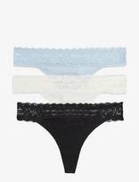 Tommy Hilfiger - 3 Pack Tanga Thong - Stringai - Balta