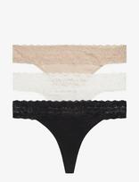 Tommy Hilfiger - 3 Pack Tanga Thong - Stringai - Marga / raštuota