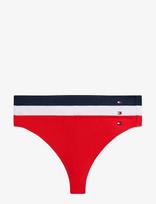 Tommy Hilfiger - 3 Pack Dipped Thong - Stringai - Marga / raštuota