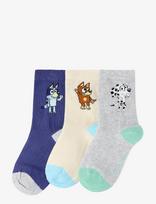 Lindex - Sock 3 P Sb Bluey - Kojinės - Mėlyna