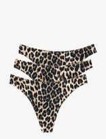 Lindex - 3-Pack Thong With Low Waist - Stringai - Marga / raštuota