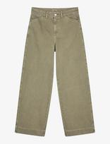 Mads Nørgaard - Soil Denim Kargo Pants - Platūs džinsai - Chaki spalva