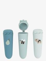 Done By Deer - Silicone Ice Pops 3-Pack Dotti Blue - Maisto maišelis - Mėlyna