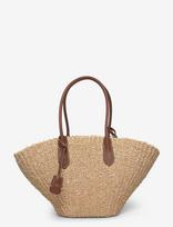 Polo Ralph Lauren - Raffia Medium Basket-Weave Tote - Talpi rankinė - Smėlio