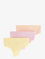 Lindex - 3-Pack Seamless Thong - Stringai - Geltona