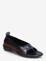 MIISTA - Loma Brown And Navy Thonge Ballerinas - Plokščiapadžiai sandalai - Ruda