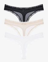 Dorina - Essential Microfibre Thong - Stringai - Juoda