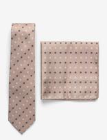 Portia 1924 - Floral Tie & Pocket Square Set - Kaklaraištis - Balta