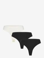 Weekday - 3-Pack Seamless Thongs - Stringai - Juoda