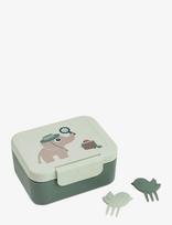 Done By Deer - Tiny Lunch Box W/Snack Picks Tiny Trails Green - Kūdikių maisto indelis - Žalia